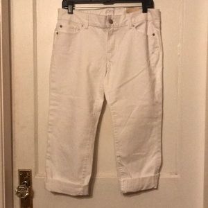 White Denim Capri Pants by Ann Taylor LOFT